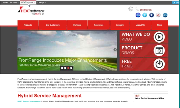A workspace that displays a URL.