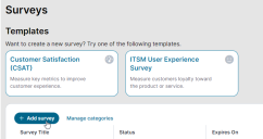 Modern Survey Templates - Customer Satisfaction and ITSM User Experience Survey