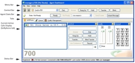 Agent Dashboard with labels on each component.