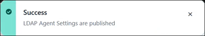 Image showing massage informong that Push LDAP Settings are successful