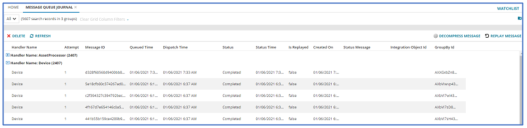 Run the Decompress Message Quick Action to view discovered device details.