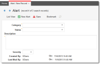 Blank ITSM alert form