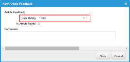 Default feedback rating