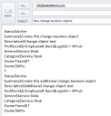 Sending an email to create multiple business object records.