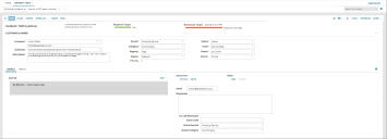 Incident form showing a whole record