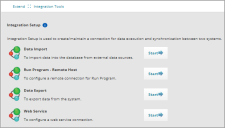 Image of the Integration Tools page.