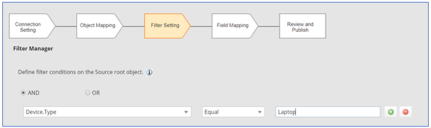Use the Filter Manager to manage filter criteria.
