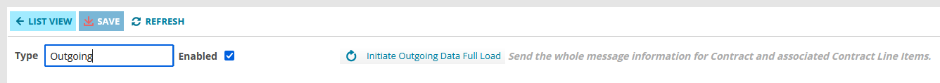 Click the Initiate Outgoing Data Full Load button just once to begin a data transfer into Spend Intelligence.