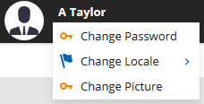 Change Password dialog used to change your ITAM password or add an image next to your ITAM username.
