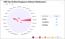 Application Security Dashboard - CWE Top 25 Most Dangerous Software Errors Widget