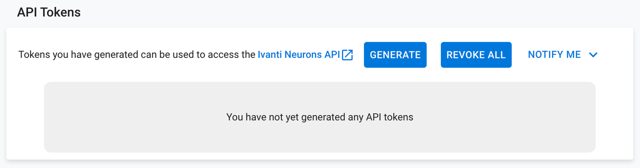 Generating an API Token