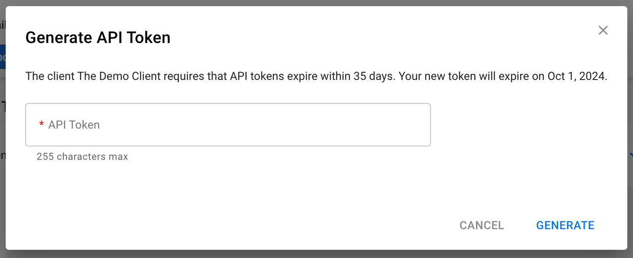 Generating an API Token