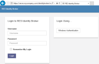 Initial login page of the Identity Broker Management Portal