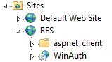 Web application RES > WinAuth in IIS