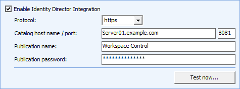 Enable integration in the Workspace Control Console