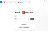 Initial login page of the Identity Broker Management Portal