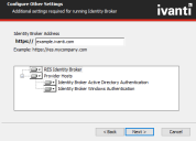 Configure other settings for Identity Broker