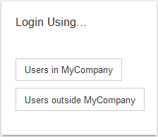 Identity Broker login page with multiple Identitity Providers