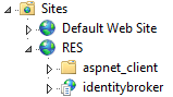 Web application RES > identitybroker in IIS