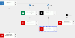Highlight of the correct 'End Workflow' action to remove.