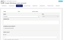 Configuration of the service attribute 'Counter'.