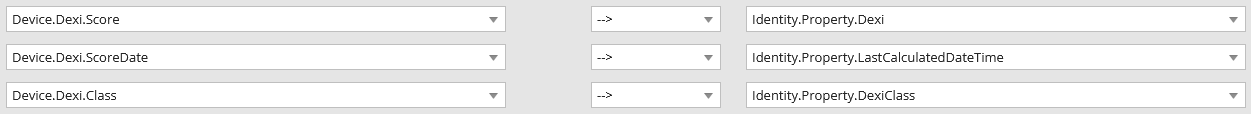 Field Mapping page used to define the mappings between data sources.