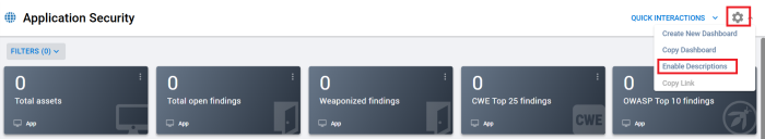 Print Dashboard - Description Control