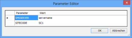 Dialogfeld „Parameter Editor"