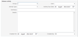 Release activity window