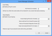 Event Manager Schedule dialog