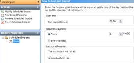 New Scheduled Import