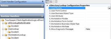 eDirectory Lookup Configuration property grid
