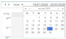 Calendar page: Calendar pick screen