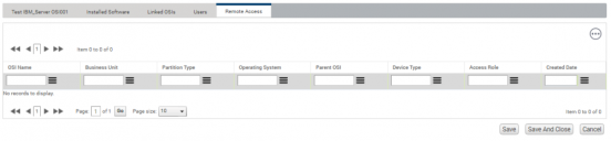 Edit OSI page: Remote Access tab