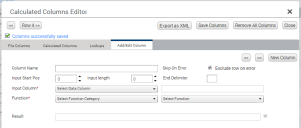 Calculated Columns Editor: Add / Edit Column tab