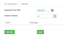 Schedule stage - Calculate tab