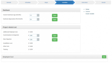 Add New Scenario Model page: Variables stage