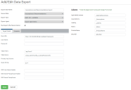 Add/Edit Data Export page: Editing a Data Export