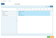 Schedule stage - Budget Gantt chart