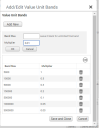 Value Unit Bands grid