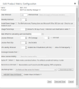 Edit Product Metric Configuration pop-up screen