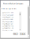 Reconciliation Compare pop-up screen