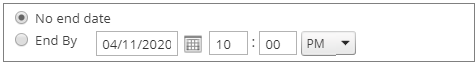 Scheduling static reports - end date