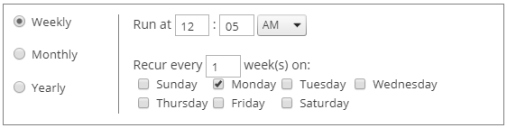 Scheduling static reports - frequency