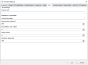 The Alerts tab provides a way to configure the Xtraction Alerts service.