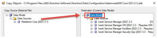 The Data Model Editor tool enables you to merge a new data model with an existing Datamodel.dat file.