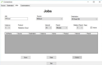 The Jobs dialog enables you to enter details for the data sync job.