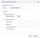 Create Application Pool dialog