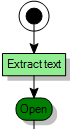 Extract Text automatic action in a process