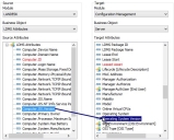 Map items by dragging from Source to Target